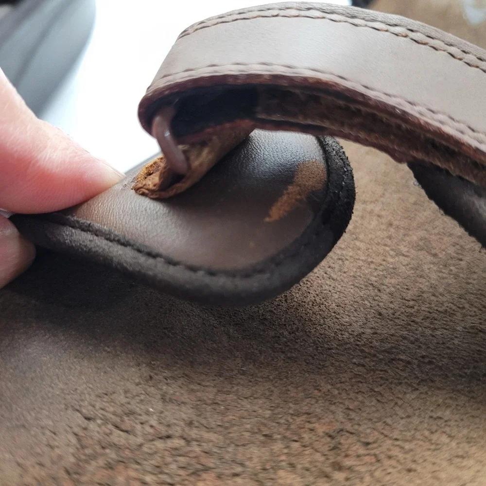 MBT Kisumu 3S Men's Sandals 8-8.5 Brown Leather Rocker Sole Orthopedic Walking